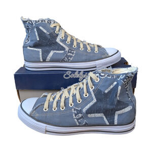 Converse 2003 Vintage All Star High Graphic Star Blue Denim Sneaker M9.5 W11.5